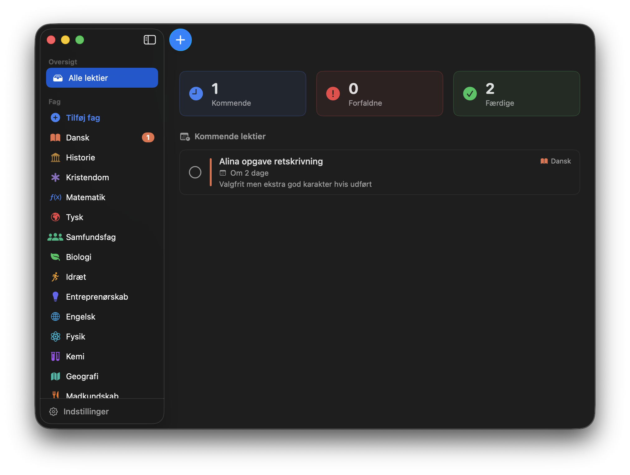 Lektio app screenshot